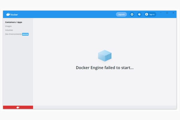 Docker Engine failed to start - Fix