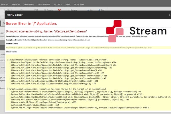 Sitecore Stream Setup Debugging Tips and Tricks